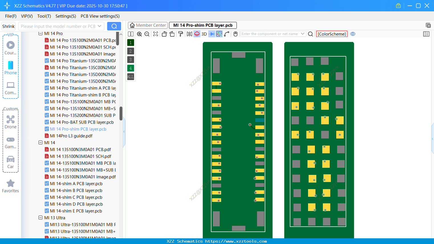 Xiaomi MI 14 Pro-shim PCB Layer